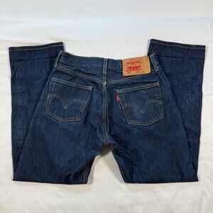 Levi's 501 Jeans Mens 31x30 Dark Wash Button Fly Straight Leg 100% Cotton